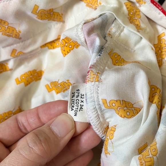 Loudmouth Geometric Patterned Golf Pants - Men's Size 32*27 - White Red - Picture 4 of 9